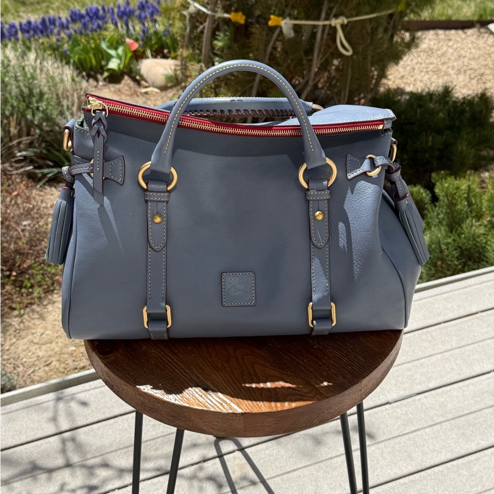 Dooney & Bourke Steel Blue Large Florentine Satchel